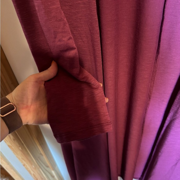 LuLaRoe Long Purple Open Cardigan Women Size XL With Pocketss - Picture 3 of 7